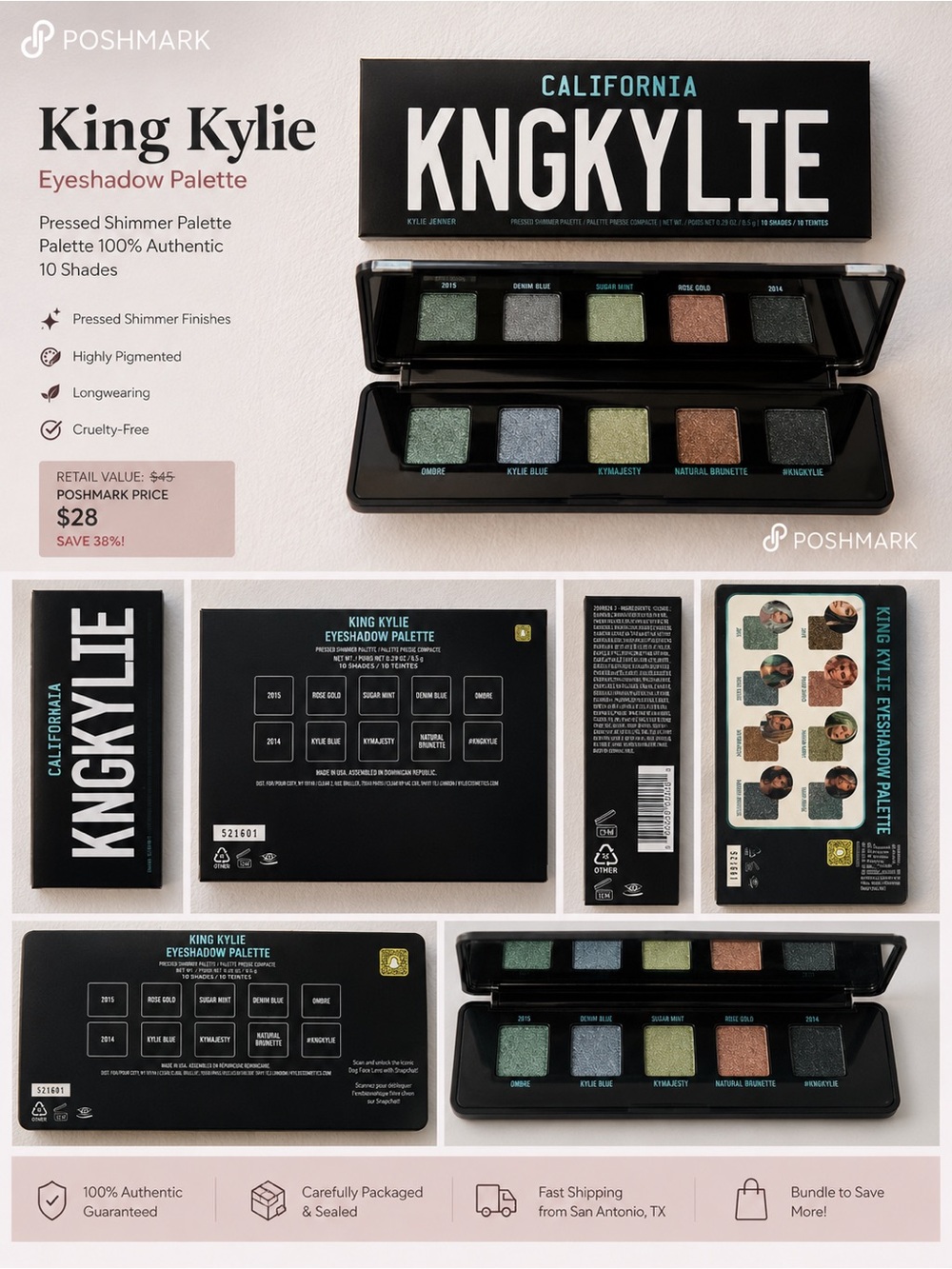 King Kylie Pressed Shimmer Eyeshadow Palette - Limited edition ♥️